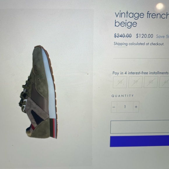 Men’s vintage French trainer shoe - Picture 5 of 5